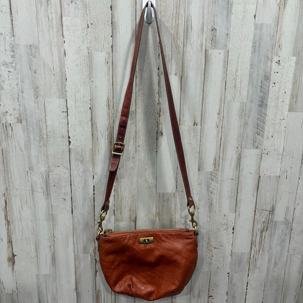 Jcrew 100% Leather Brown Crossbody Hobo Bag Granola Boho Everyday Western